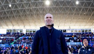 Zinedine Zidane previo a un partido del Real Madrid