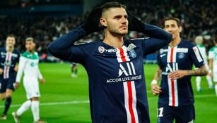 Icardi festeja una de sus anotaciones contra el Saint-Étienne 