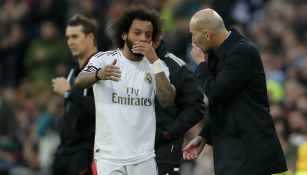 Real Madrid: Marcelo recibe indicaciones de Zinedine Zidane