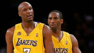 Lamar Odom junto a Kobe Bryant en un partido con los Lakers