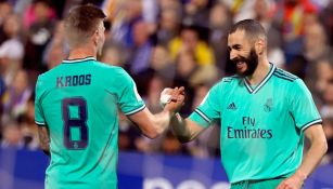 Kross y Benzema en festejo de gol