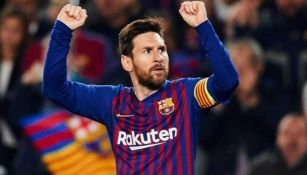 Messi en celebración de gol