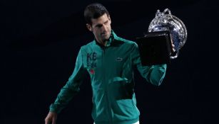 Novak Djokovic tras ganar el Abierto de Australia