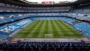 El estadio Santiago Bernabéu previo a un duelo