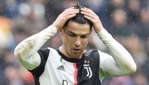 Cristiano Ronaldo se lamenta en un juego de la Juventus