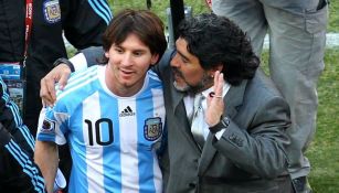 Lionel Messi y Diego Maradona en la Selección Argentina