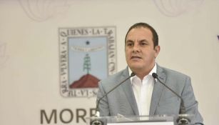 Blanco durante un evento como Gobernador de Morelos