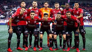 Jugadores de Tijuana, previo a un duelo de Liga MX
