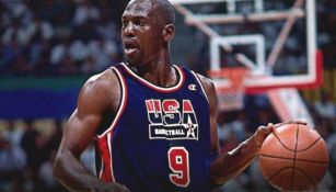 Michael Jordan durante un juego del Dream Team