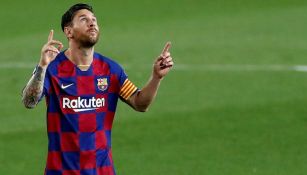 Leo Messi celebrando una anotación