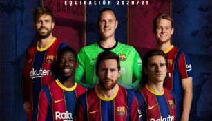 Messi en publicidad de la nueva playera del Barcelona