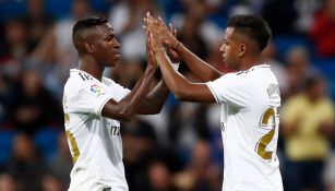 Vinicius y Rodrygo en un duelo del Real Madrid 