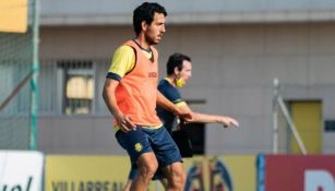 Dani Parejo en un entrenamiento del Villarreal