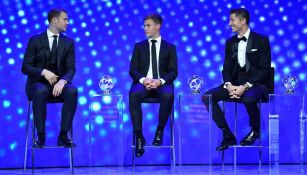Neuer, Kimmich y Lewandowski, en la gala de la UEFA 