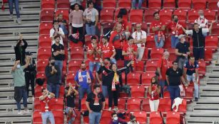Aficionados del Sevilla en la Supercopa de Europa