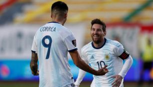 Messi y Correa en festejo de gol