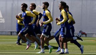 Jugadores de Boca Juniors, en un entrenamiento