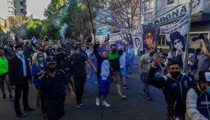 Apoyo a Diego Armando Maradona en las calles