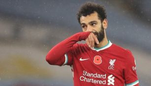 Mohamed Salah durante un partido con Liverpool
