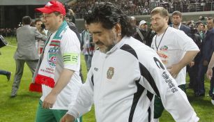 Maradona previo a un partido