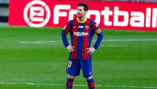Lionel Messi en un partido del Barcelona 
