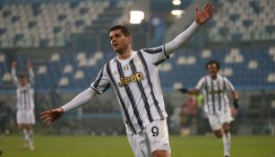Álvaro Morata tras anotar gol con la Juventus