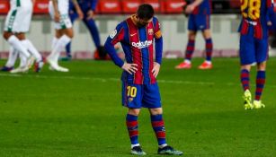Lionel Messi en el partido entre el Barcelona y el PSG