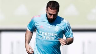 Dani Carvajal en entrenamiento con el Real Madrid