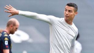 Cristiano Ronaldo en el partido entre la Juventus y el Genoa