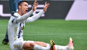 Cristiano Ronaldo durante un duelo con la Juventus 