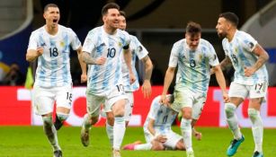 Jugadores de Argentina en festejo