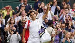 Roger Federer tras su eliminación en  Wimbledon