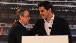 Florentino Pérez e Iker Casillas en el Real Madrid