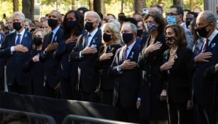 Joe Biden, Barack Obama y Bill Clinton en el homenaje del 11 de septiembre