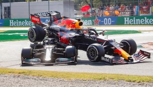 Verstappen y Hamilton tuvieron impresionante choque en Gran Premio de Italia