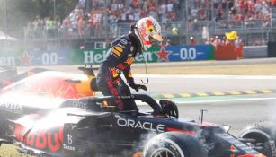 Max Verstappen tras el incidente con Lewis Hamilton