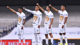 Jugadores de Pumas previo al partido vs Chivas 