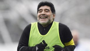 Maradona en un entrenamiento