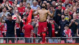 Mohamed Salah celebra anotación con el Liverpool frente al Crystal Palace
