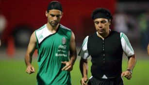 Rafael Márquez con Hugo Sánchez en Selección Mexicana