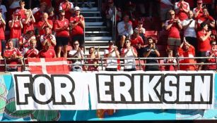 Apoyo de la afición a Eriksen 
