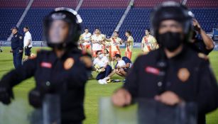 Atlético Morelia resguardado por la policía de la CDMX