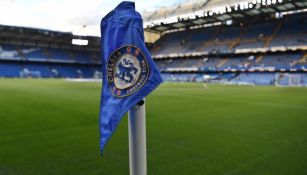 Bandera de Chelsea en el Stamford Bridge