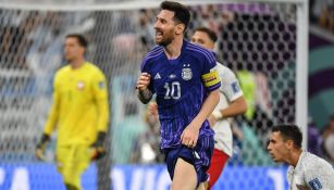 Messi con Argentina vs Polonia en Qatar 2022