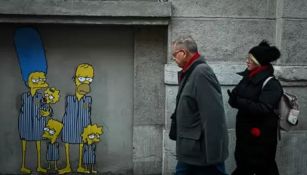 Los Simpson aparecen en mural de Milán representando víctimas del holocausto 
