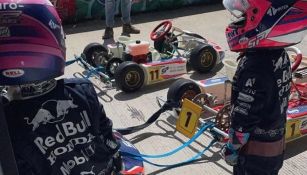 Checo Pérez: Dio clases a su hijo en los Go Karts