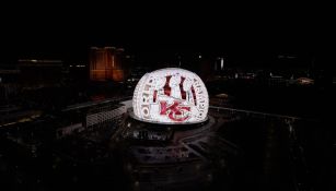 ‘The Sphere’ en Las Vegas proyecta anillos de los 57 ganadores del Super Bowl