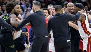 ¡Se armó la bronca! Cuatro jugadores expulsados por pelea en la victoria de Heat sobre Pelicans
