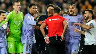 Vinicius Jr y Tchouameni arremeten contra el árbitro del Valencia vs Real Madrid tras la polémica