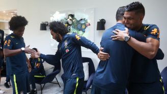 Marcelo y Casemiro saludan a compañeros en la selección 
